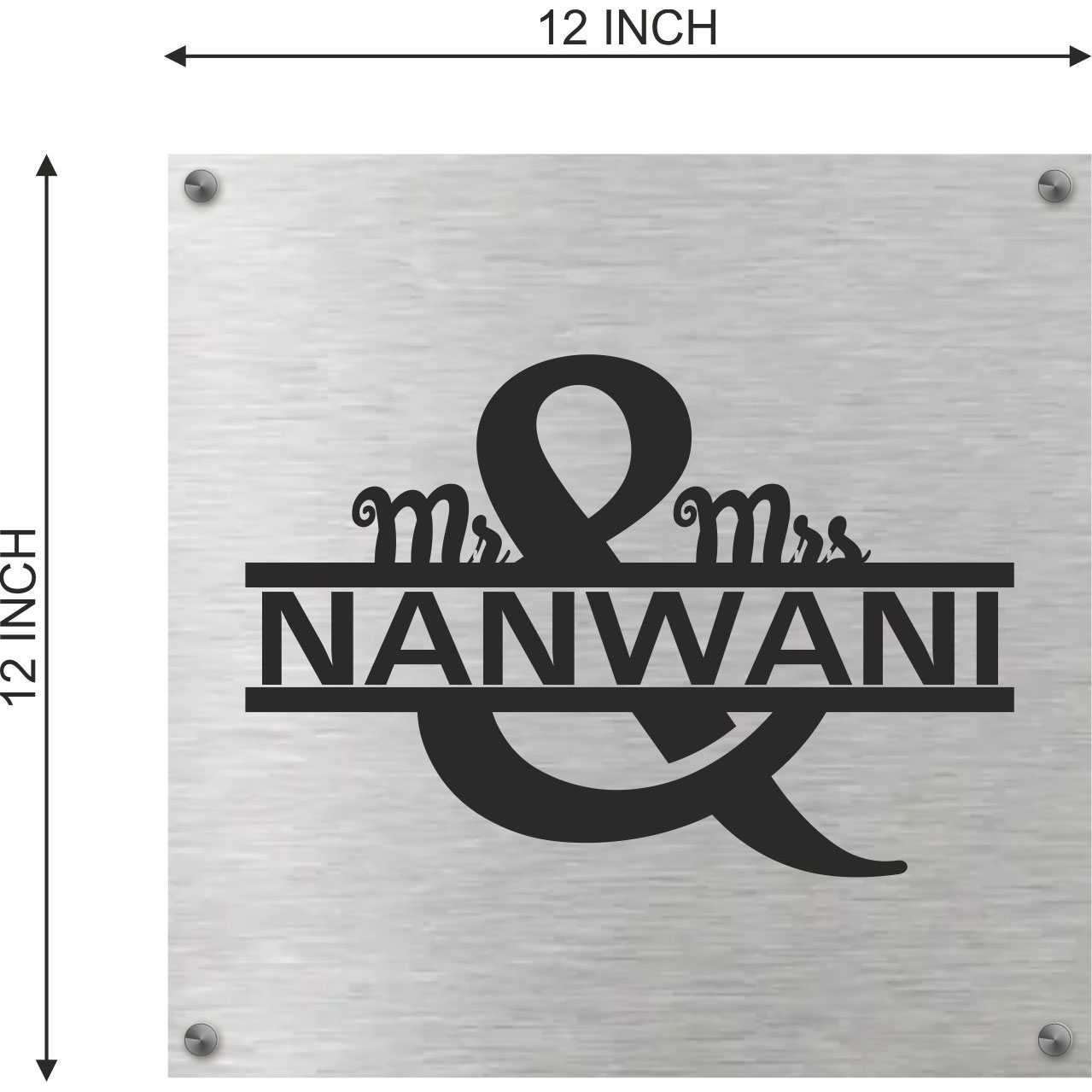 mr and mrs nanwani name plate